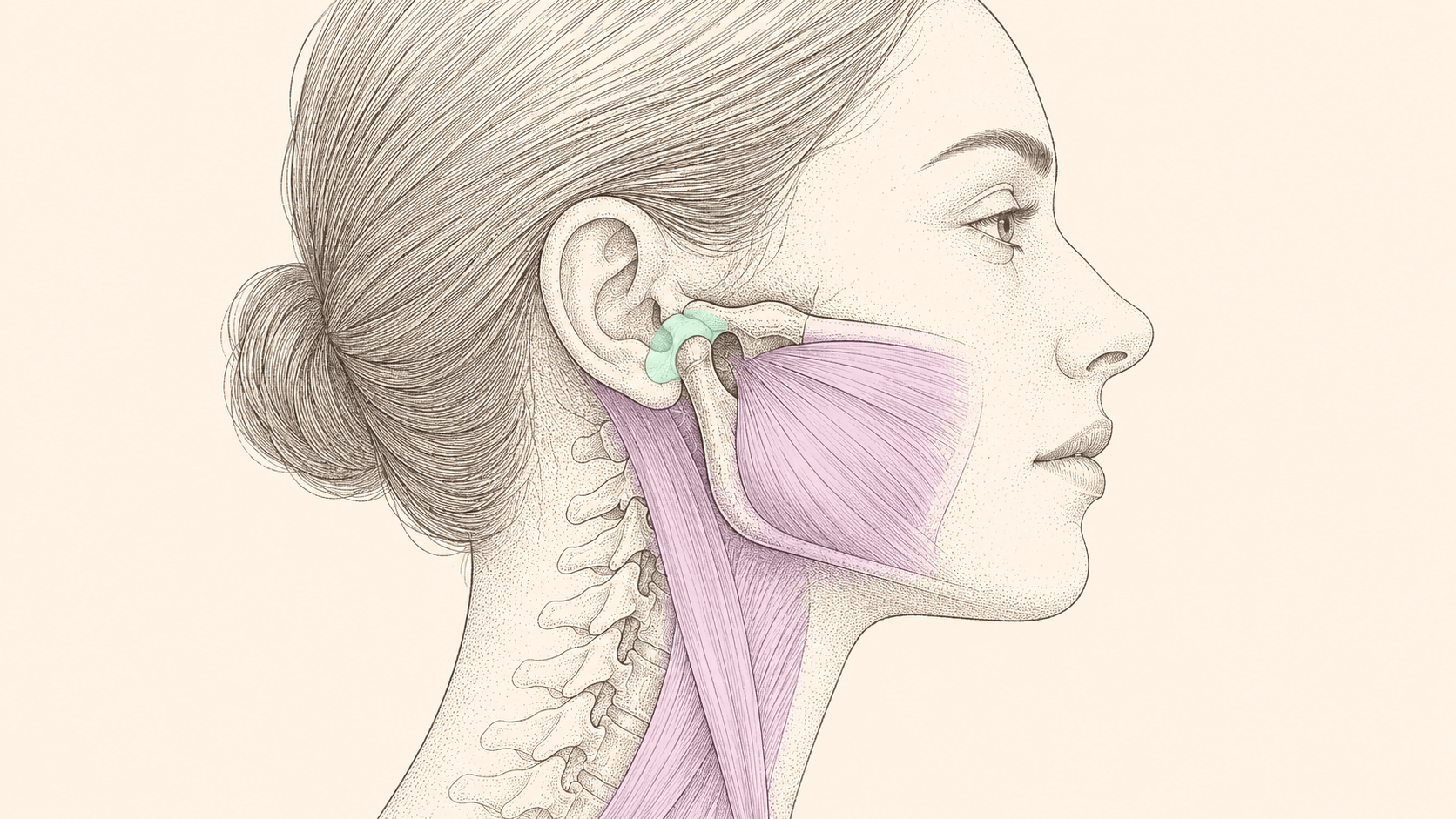Anatomie van het kaakgewricht (TMJ) en de verbinding met de halswervelkolom