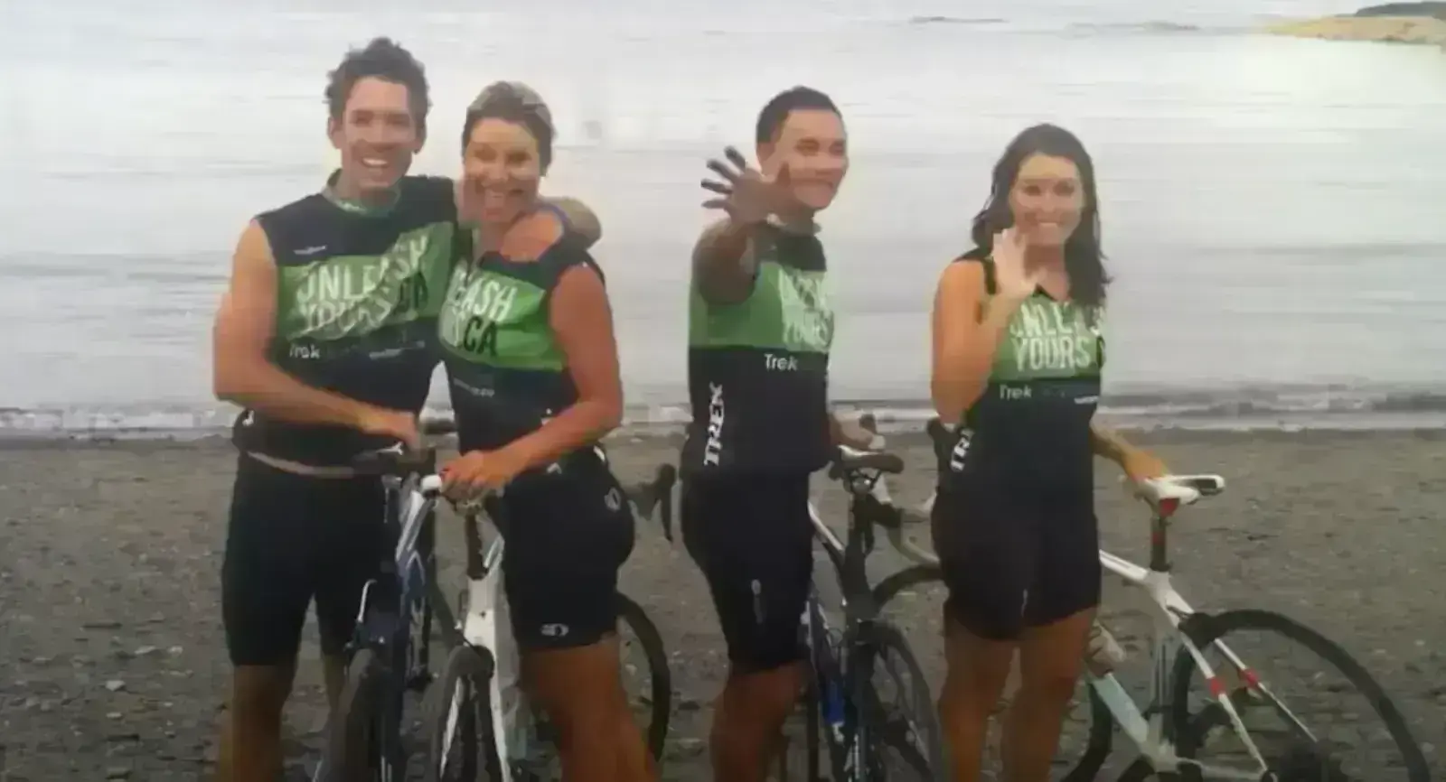 Sportfietsers van het team rond Embody Health